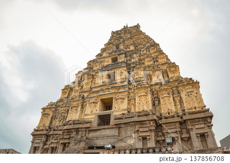 Virupaksha Temple in Hampi, India. Part of the Group of Monuments at Hampi, designated as a UNESCO World Heritage Site Virupaksha Temple in Hampi, India. Part of the Group of Monuments at Hampi, designated as a UNESCO World Heritage Site 137856708