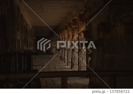 Virupaksha Temple in Hampi, India. Part of the Group of Monuments at Hampi, designated as a UNESCO World Heritage Site Virupaksha Temple in Hampi, India. Part of the Group of Monuments at Hampi, designated as a UNESCO World Heritage Site 137856722