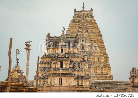 Virupaksha Temple in Hampi, India. Part of the Group of Monuments at Hampi, designated as a UNESCO World Heritage Site Virupaksha Temple in Hampi, India. Part of the Group of Monuments at Hampi, designated as a UNESCO World Heritage Site 137856729