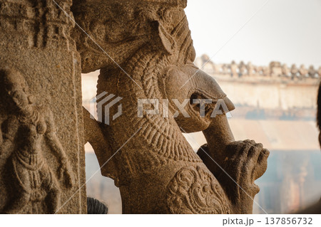 Virupaksha Temple in Hampi, India. Part of the Group of Monuments at Hampi, designated as a UNESCO World Heritage Site Virupaksha Temple in Hampi, India. Part of the Group of Monuments at Hampi, designated as a UNESCO World Heritage Site 137856732