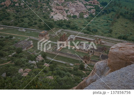 Virupaksha Temple in Hampi, India. Part of the Group of Monuments at Hampi, designated as a UNESCO World Heritage Site Virupaksha Temple in Hampi, India. Part of the Group of Monuments at Hampi, designated as a UNESCO World Heritage Site 137856756