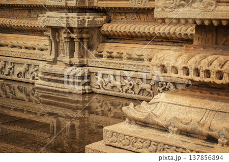 Vitthala Temple in Hampi, India. Part of the Group of Monuments at Hampi, designated as a UNESCO World Heritage Site Vitthala Temple in Hampi, India. Part of the Group of Monuments at Hampi, designated as a UNESCO World Heritage Site 137856894