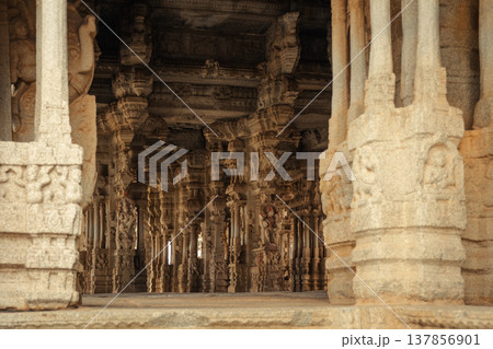 Vitthala Temple in Hampi, India. Part of the Group of Monuments at Hampi, designated as a UNESCO World Heritage Site Vitthala Temple in Hampi, India. Part of the Group of Monuments at Hampi, designated as a UNESCO World Heritage Site 137856901