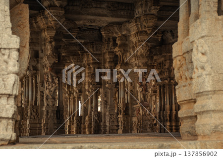 Vitthala Temple in Hampi, India. Part of the Group of Monuments at Hampi, designated as a UNESCO World Heritage Site Vitthala Temple in Hampi, India. Part of the Group of Monuments at Hampi, designated as a UNESCO World Heritage Site 137856902
