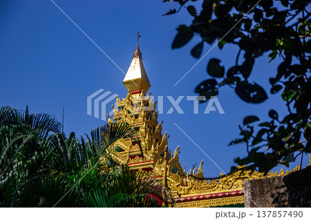 Asian Buddhist temple. Global Vipassana Pagoda in Mumbai, India Asian Buddhist temple. Global Vipassana Pagoda in Mumbai, India 137857490