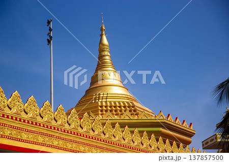 Asian Buddhist temple. Global Vipassana Pagoda in Mumbai, India 137857500