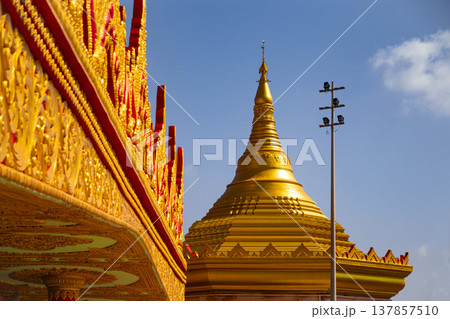 Asian Buddhist temple. Global Vipassana Pagoda in Mumbai, India Asian Buddhist temple. Global Vipassana Pagoda in Mumbai, India 137857510