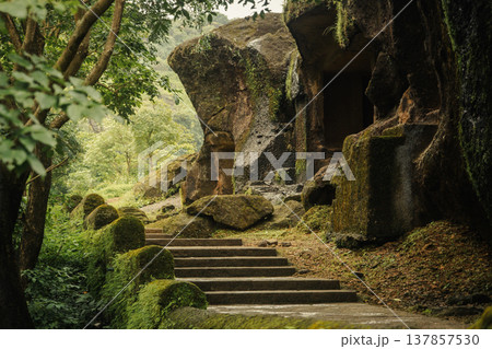 Kanheri Caves in the forests of the Sanjay Gandhi National Park, India 137857530