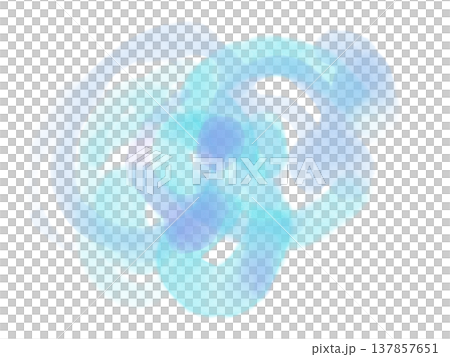 Illustration materials featuring soft, watercolor-style strokes resembling flowers with blurred light blue and blue hues. Illustration materials featuring soft, watercolor-style strokes resembling flowers with blurred light blue and blue hues. 137857651