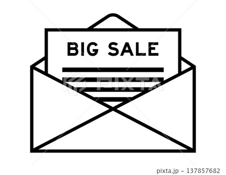 Envelope and letter sign with word big sale as the headline Envelope and letter sign with word big sale as the headline 137857682