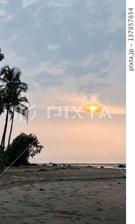 Redi Fort in Goa, India. Beautiful beach near the Indian ocean Redi Fort in Goa, India. Beautiful beach near the Indian ocean 137857854