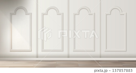 Realistic wall panels with classic wooden frames Realistic wall panels with classic wooden frames 137857883