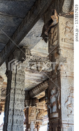 Virupaksha Temple in Hampi, India. Part of the Group of Monuments at Hampi, designated as a UNESCO World Heritage Site Virupaksha Temple in Hampi, India. Part of the Group of Monuments at Hampi, designated as a UNESCO World Heritage Site 137857929