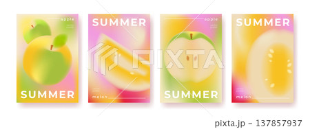 Summer gradient background, abstract blurred fruit Summer gradient background, abstract blurred fruit 137857937