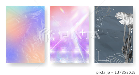 Abstract gradien pattern cards, prism glare 137858019
