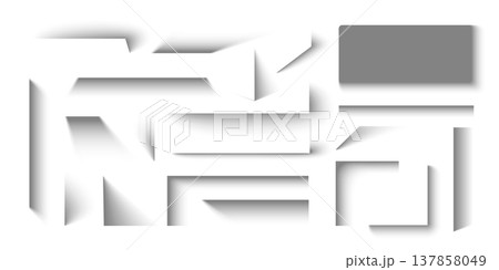 Collection of round, square, oval shadows Collection of round, square, oval shadows 137858049