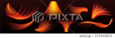 Hot air flow with dynamic red orange heat waves Hot air flow with dynamic red orange heat waves 137858055