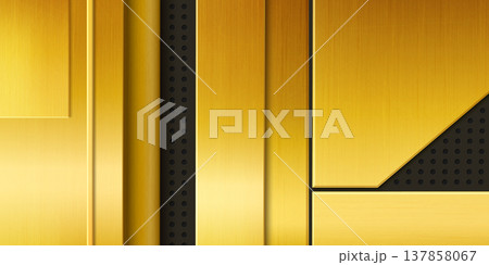 Abstract background with golden metal planks Abstract background with golden metal planks 137858067