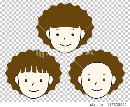 A simple perm hairstyle for a girl; brown hair. A simple perm hairstyle for a girl; brown hair. 137858952