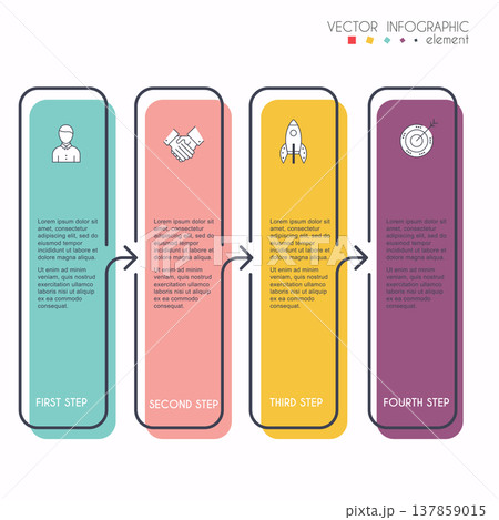 Vector info graphics for your business presentations. Can be used for website layout, numbered banners, diagram, horizontal cutout lines, web design. 137859015