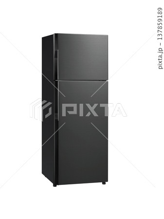 The image of modern refrigerator on white background. The image of modern refrigerator on white background. 137859189