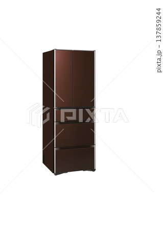 The image of modern refrigerator on white background. 137859244