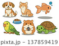 Cute pets set illustration, colorful collection of domestic animals 137859419
