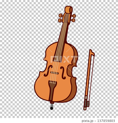 Cute cello illustration icon material | Kindergarten, nursery school, school, kids 137859803