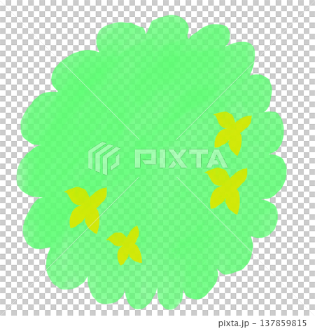 初夏の黄色い花を咲かせた低木の絵 初夏の黄色い花を咲かせた低木の絵 137859815