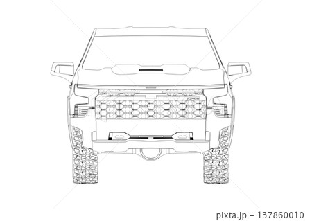 car outline drawing, sketch, contour image car outline drawing, sketch, contour image 137860010