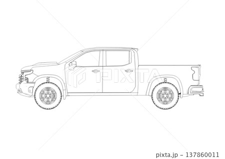 car outline drawing, sketch, contour image car outline drawing, sketch, contour image 137860011