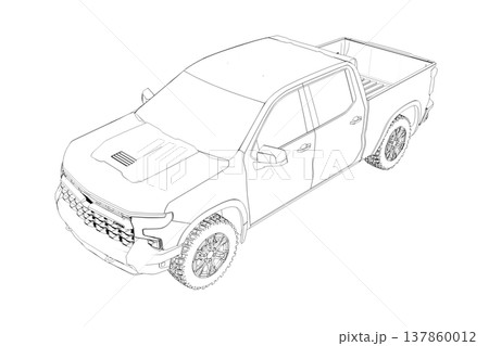 car outline drawing, sketch, contour image car outline drawing, sketch, contour image 137860012