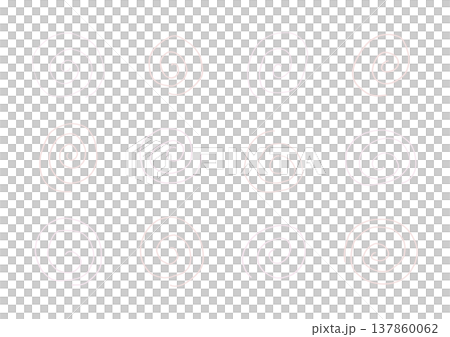 ピンク系の手描きのゆるい渦巻き模様の背景セット 137860062