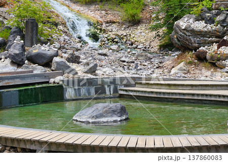 草津温泉　西の河原公園　足湯（群馬県吾妻郡草津町） 137860083