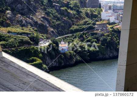 A Small Church on a Cliff by the River in Porto Portugal 137860172