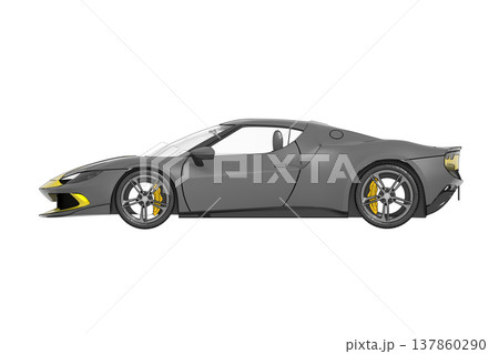 car isolated on transparent background, 3d illustration, cg render car isolated on transparent background, 3d illustration, cg render 137860290