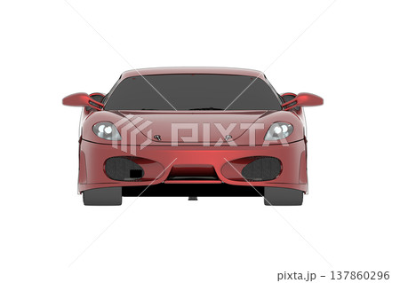 car isolated on transparent background, 3d illustration, cg render 137860296