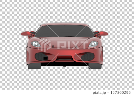 car isolated on transparent background, 3d illustration, cg render 137860296