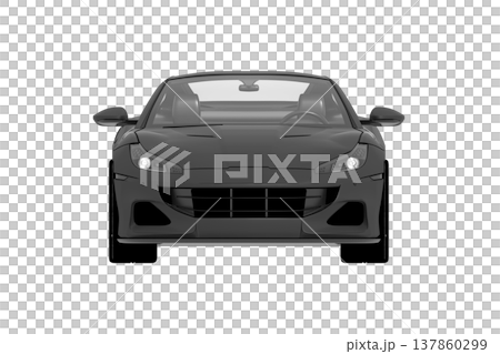 car isolated on transparent background, 3d illustration, cg render 137860299