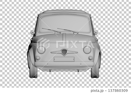 car isolated on transparent background, 3d illustration, cg render 137860309