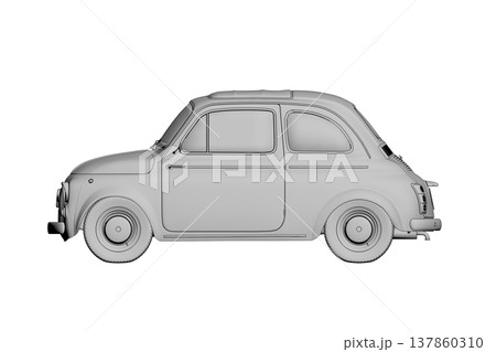 car isolated on transparent background, 3d illustration, cg render 137860310