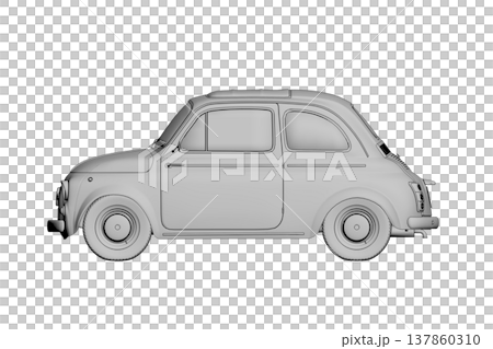 car isolated on transparent background, 3d illustration, cg render 137860310