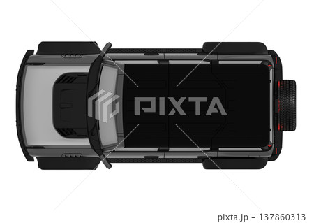 car isolated on transparent background, 3d illustration, cg render 137860313