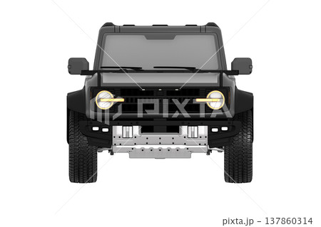 car isolated on transparent background, 3d illustration, cg render 137860314