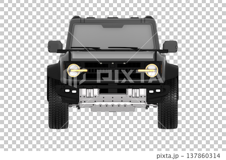 car isolated on transparent background, 3d illustration, cg render 137860314