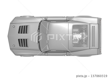 car isolated on transparent background, 3d illustration, cg render 137860319