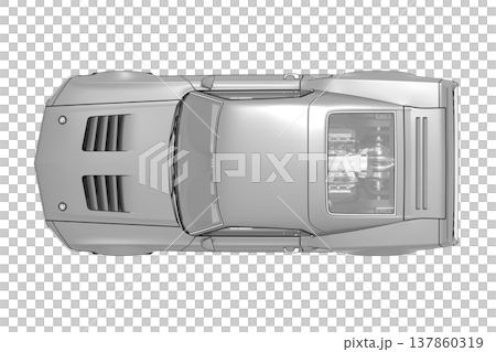 car isolated on transparent background, 3d illustration, cg render 137860319