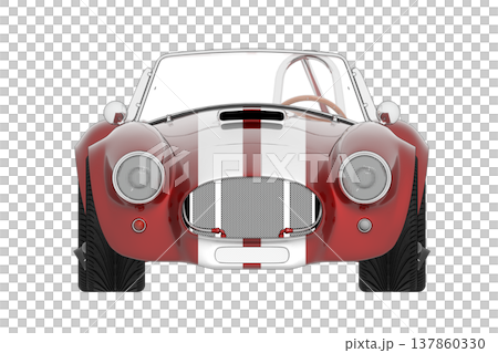 car isolated on transparent background, 3d illustration, cg render 137860330