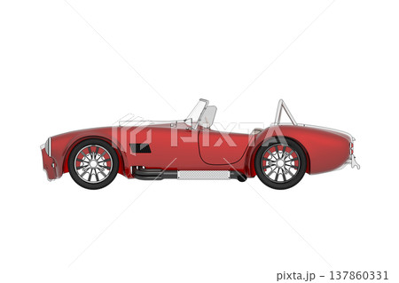 car isolated on transparent background, 3d illustration, cg render 137860331