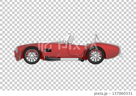 car isolated on transparent background, 3d illustration, cg render 137860331